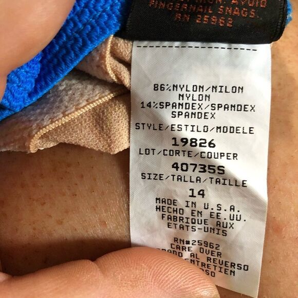 24-Sirena Concepts blue Bathing suit with metal side decor - Picture 8 of 8